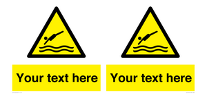 Custom Warning diving area